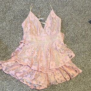 Pink Lace romper